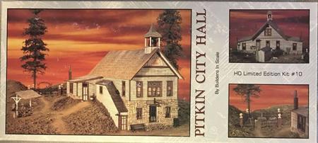 Builders-in-Scale 10 HO Scale Pitkin City Hall Buiding Kit