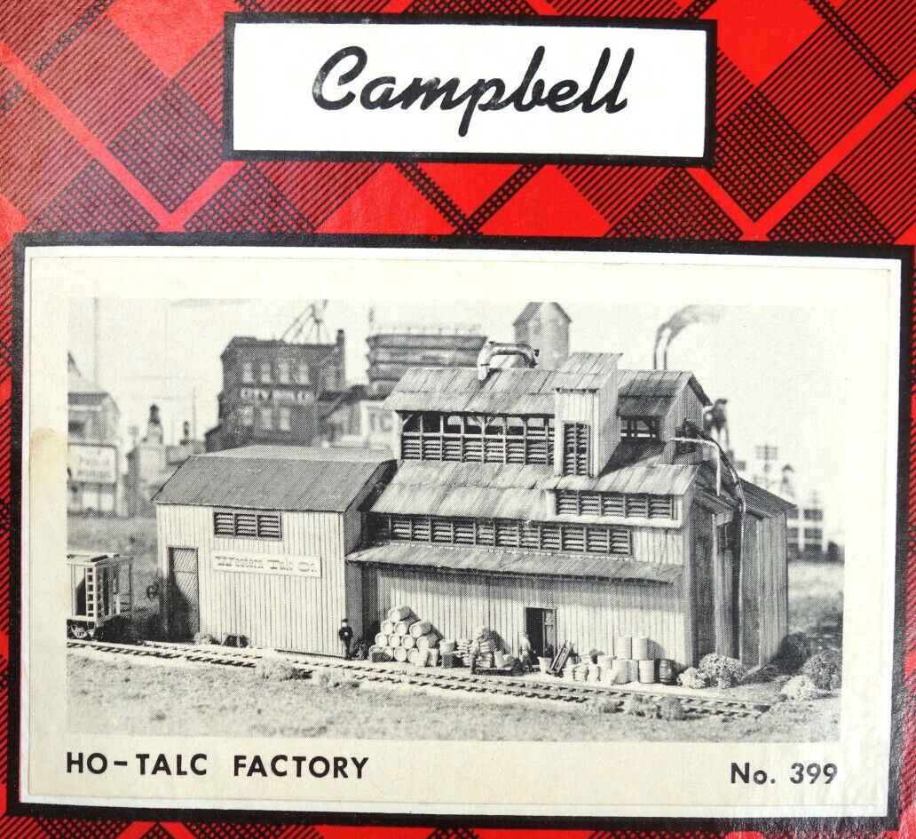 Campbell Scale Models 399-2995 HO Scale Talc Factory Building Kit