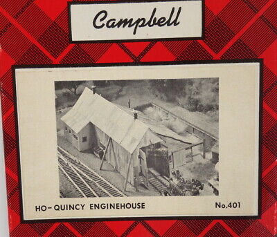 Campbell Scale Models 401-2495 HO Scale Quincy Engine House Building Kit