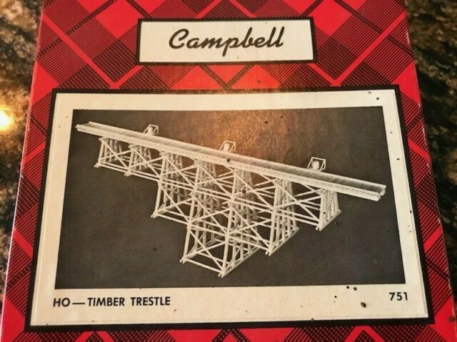 Campbell Scale Models 751-495 HO Scale Timber Trestle Building Kit