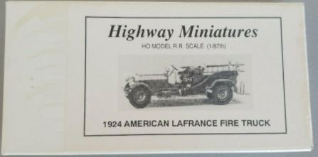 Highway Miniatures 360-237 HO Scale 1924 American Lafrance Fire Truck Kit