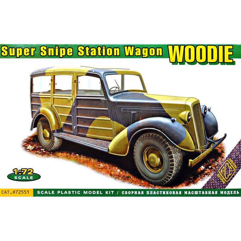ACE Plastic Models 72551 1:72 Super Snipe Station Wagon Woodie Plastic Model Kit