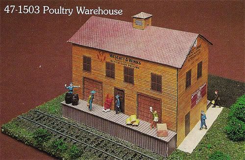 Bachmann 1503 HO Traintown Poultry Warehouse Model Building Kit