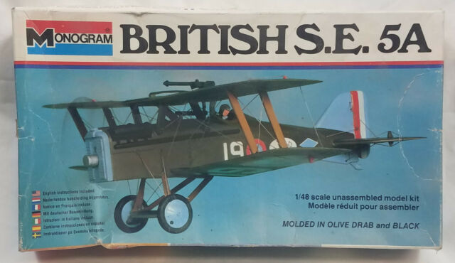 Monogram 5205 1:48 British S.E. 5A Model Airplane Military Airplane Kit