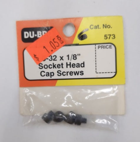 Dubro 573 6-32 X 1/8" Socket Head Cap Screws (Pack of 4)
