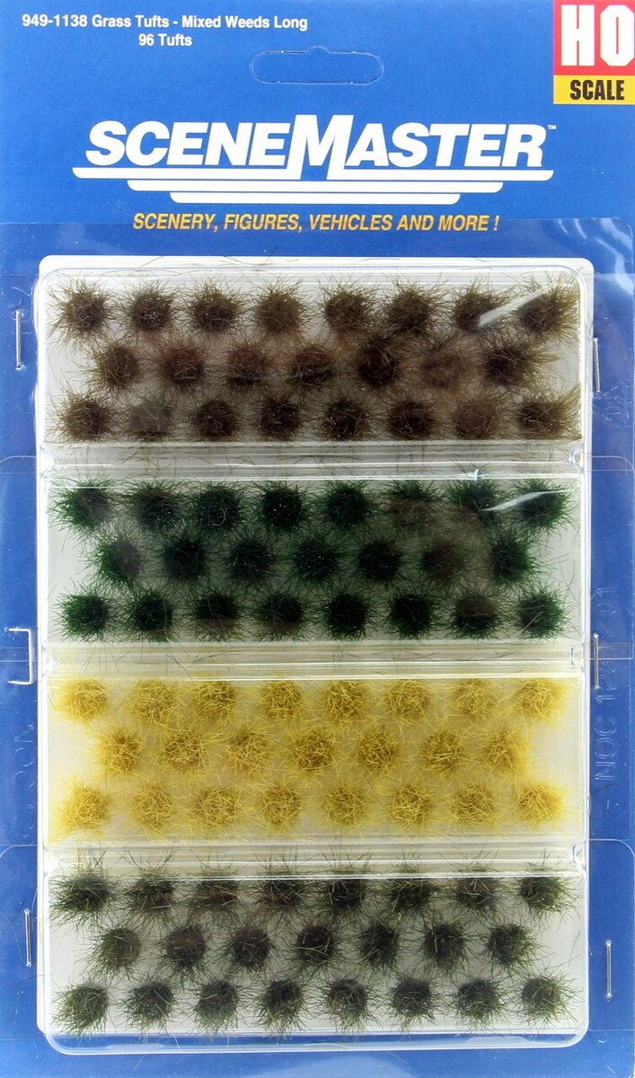 Walthers 949-1138 HO 1/2 Tall Mixed Weed Tufts (Set of 92)