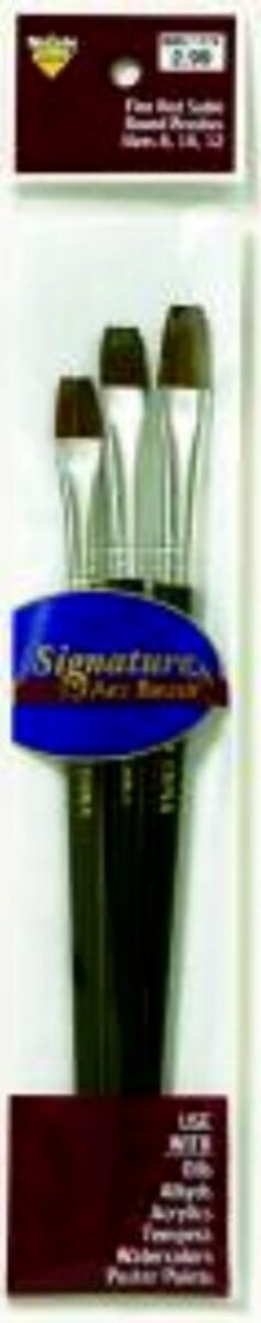 Nicole BRU1174 Fine Red Sable Flat Brushes