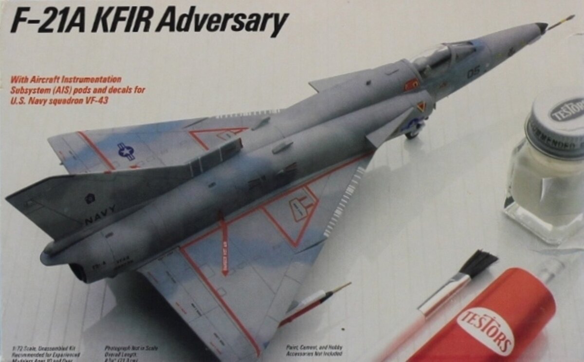 Italeri 630 1:72 Scale F-21A KFIR Adversary Military Airplane Kit