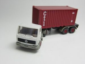 Wiking 526 HO MB Stahl-Contailer Sattelzug