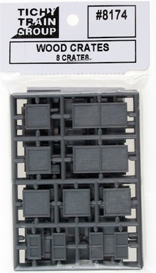 Tichy 8174 HO Scale Wood Crates (Pack of 8)