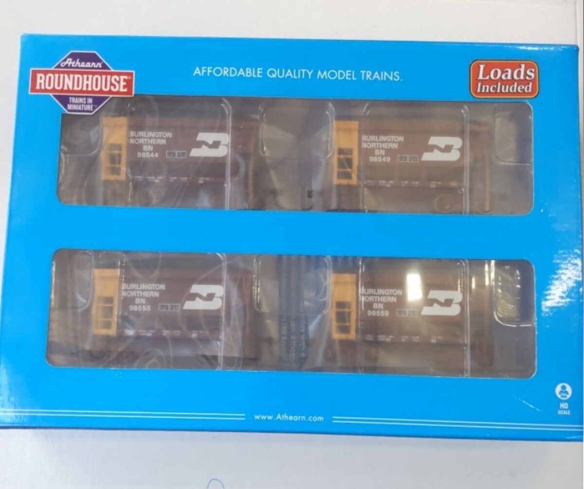 Roundhouse 87115 HO 24' Ribbed Ore Car, 98544, 98549, 98555, 98559 (Set of 4)