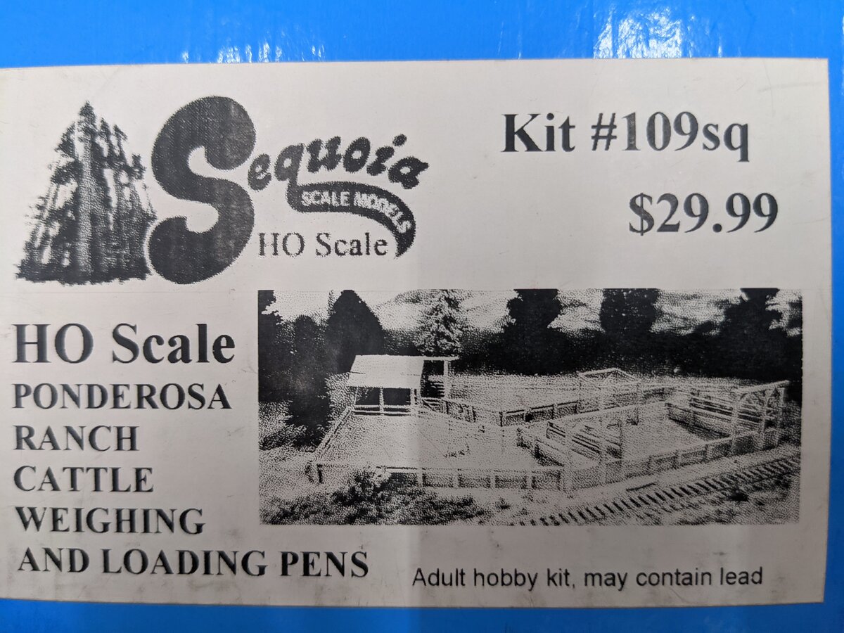 Sequoia Scale Models 109 HO Scale Ponderosa Ranch Cattle Pens