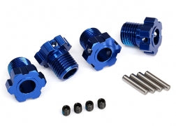 Traxxas 8654 Wheel hubs, splined, 17mm (blue-anodized)