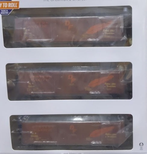 Athearn 76135 HO Western Pacific 50' Youngstown Plug Door Box Car (Box of 3)