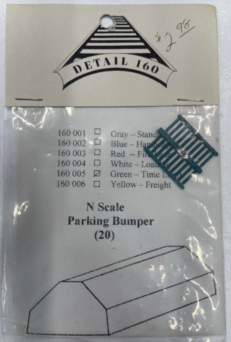 Detail 160 160005 N Parking Bumper Green Time Limit (Pack of 20)