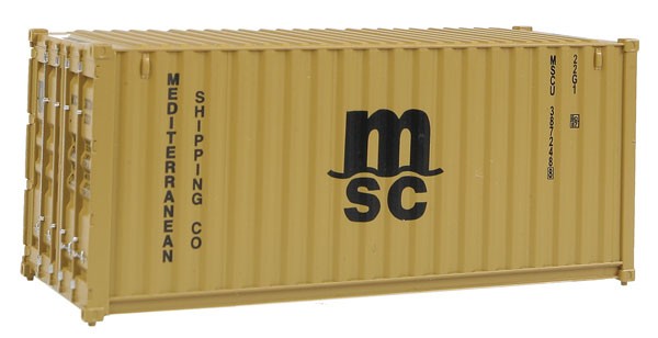 Walthers 933-2018 HO 20' Container MSC