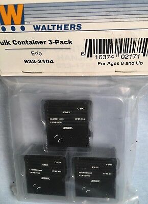 Walthers 933-2104 HO Erie Bulk Container (Pack of 3)