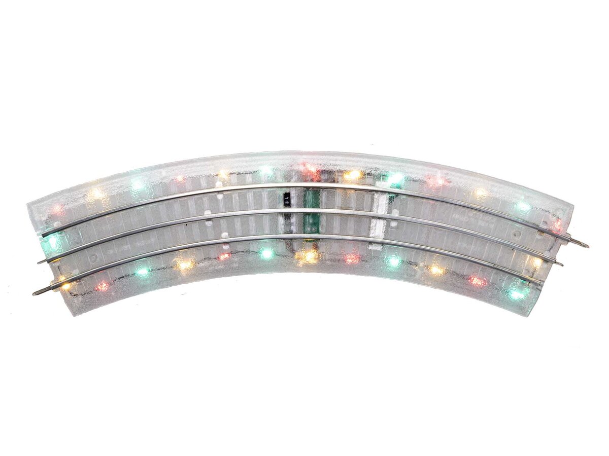 Lionel 2025020 036 Curved Multi Colored Lights Fastrack (Pack of 4)