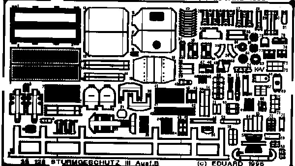 Eduard 35125 Sturmgeschutz III. B for Italeri Kit Aircraft Kit Detail Parts