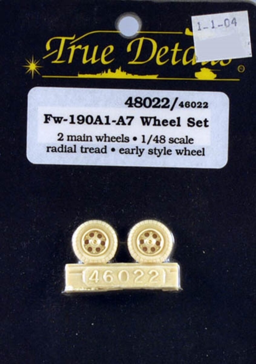 True Details 48022 1:48 Fw 109A 1-7 Wheel Set