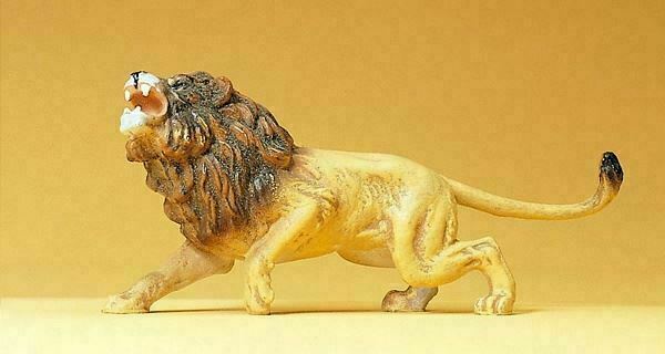 Preiser 5404 G Animals - Lion Attacking Figure