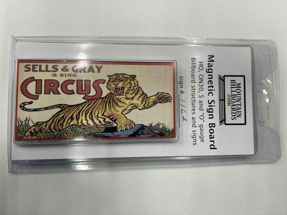 Mountain Billboards 1162 HO, ON30, S, O Sells & Gray 3 Ring Circus