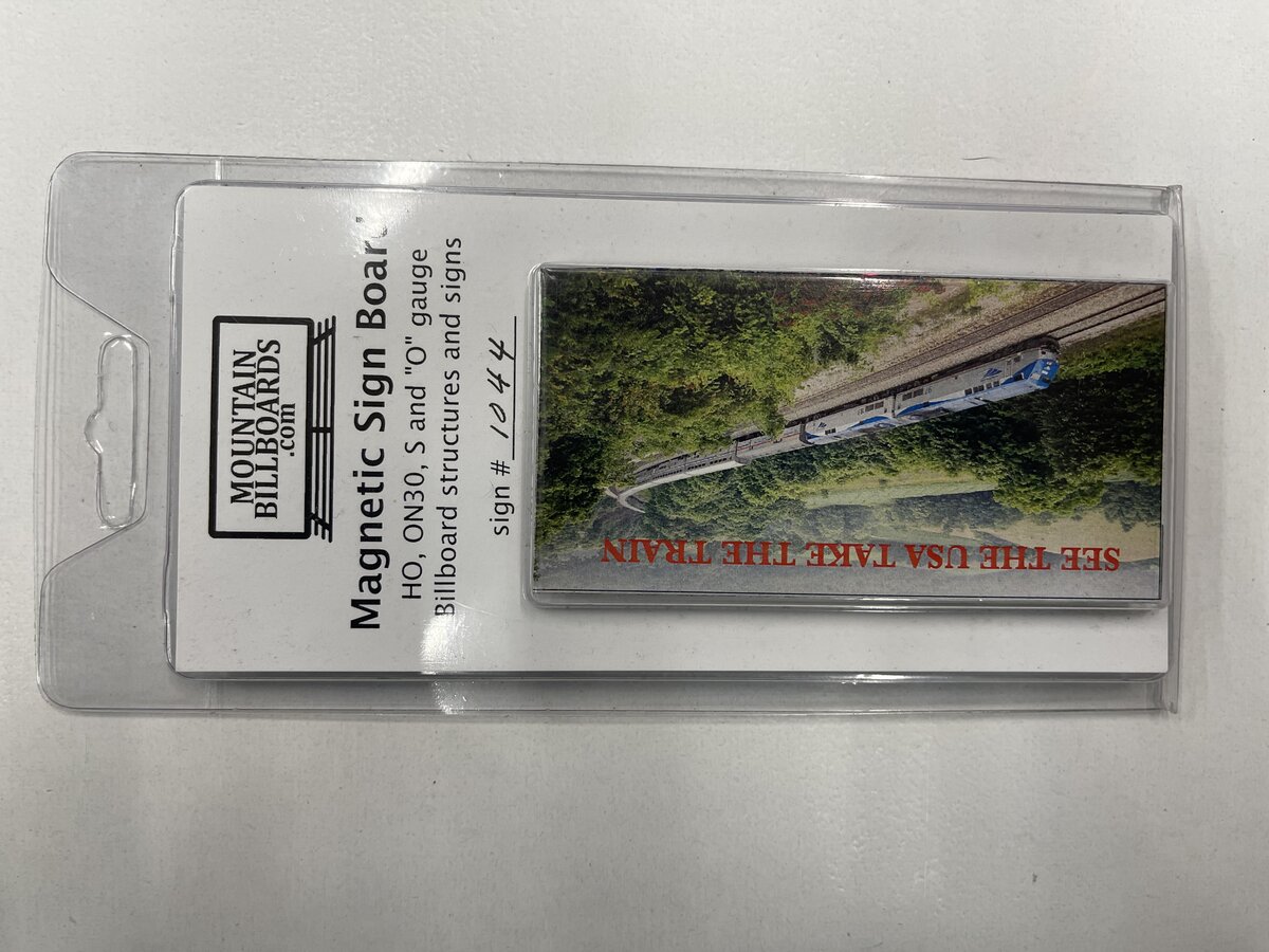 Mountain Billboards 1044 HO, ON30, S, O See The USA Take The Train