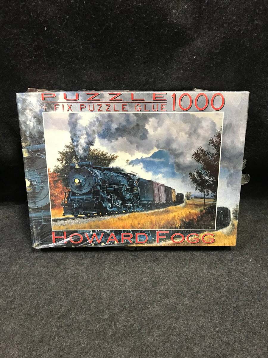 Fink & Compnay 9.526 1000 Piece Puzzle Howard Fogg Big Train, Small Town