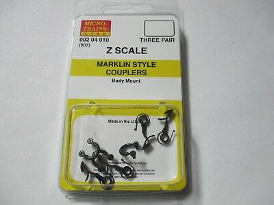 Micro-Trains 00204010 Z Marklin Style Couplers Body Mount (Pair of 3)