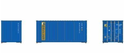 Athearn 17725 N 20'' Raffles Corrugated Container (Pack of 3)