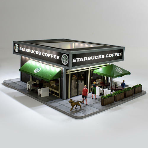 Menards 279-5040 HO Starbucks Coffee Pre-Built Building