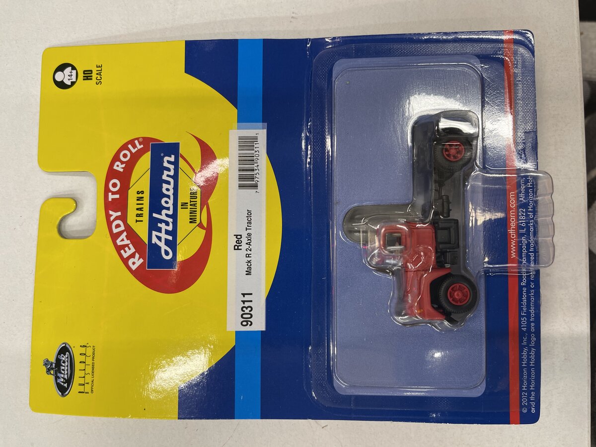 Athearn 90311 HO Red Mack R 2-Axel Tractor