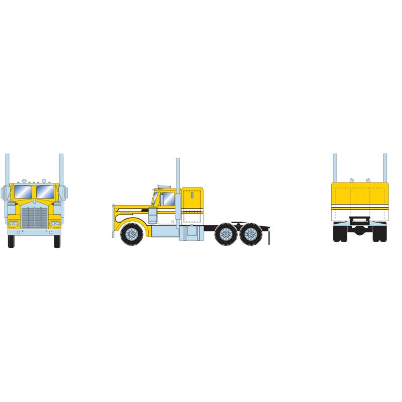 Athearn 90308 HO Yellow Mack R 3-Axle Tractor