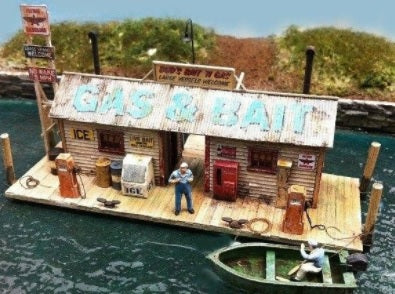 FOS Scale Limited 049 HO Scale Bud's Bait 'N Gas Dock Building Kit