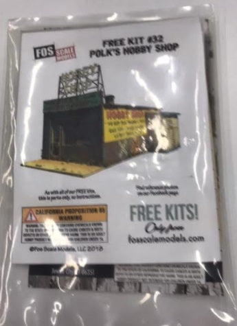 Fos Scale Kit FOS Scale Limited 32 HO Scale Polk's Hobby Shop Building Kit – Trainz
