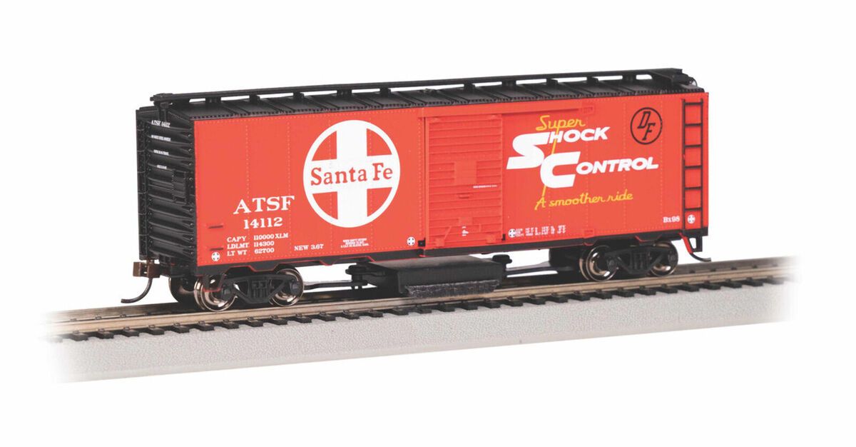 Bachmann 16324 HO Santa Fe Track Cleaning 40' Box Car #14112