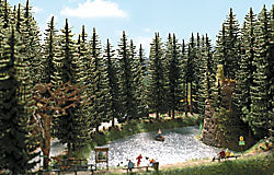 Busch 6806 HO Kit for 5 Realistic Deciduous Trees