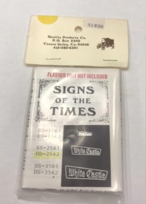 Quality Products Co. 2562 HO White Castle Neon Kit Sign Signs of the Times