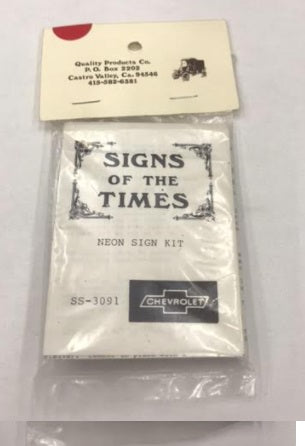 Quality Products Co. 3091 HO Chevrolet Neon Sign Kit Signs of the Times