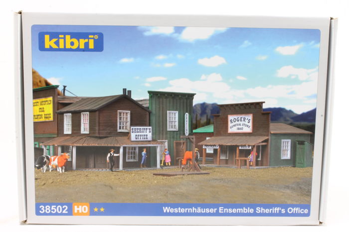 Kibri 38502 HO Westernhauser Ensemble Sheriff's Office Model Kit