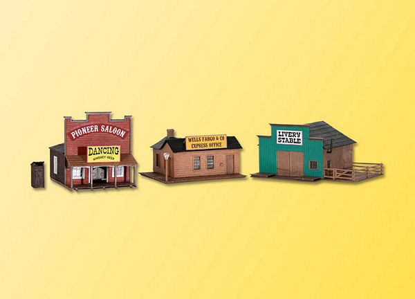 Kibri 38506 HO Western Hauser Ensemble Saloon Model Building Kit