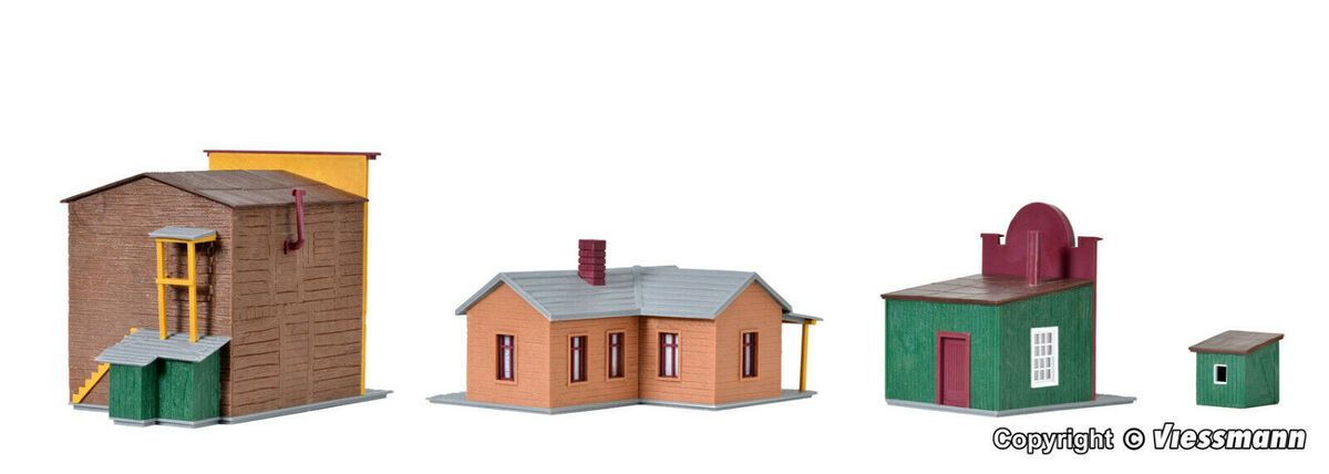Kibri 38504 HO Western Hauser Ensemble Marshall Building Model Kit