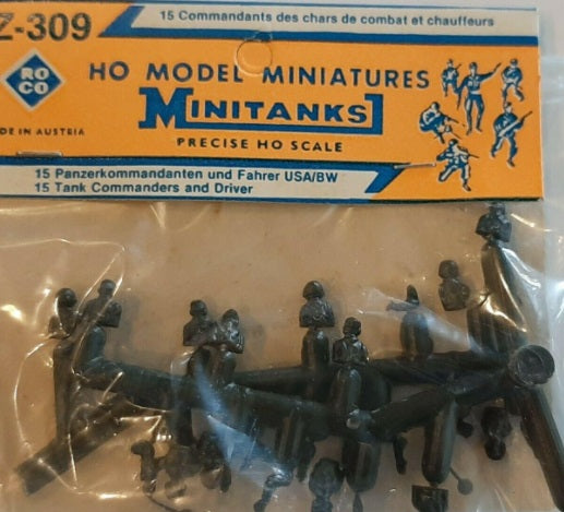 Roco Z-309 1:87 Mini Tanks Modern/Varied Tank Commanders & Driver