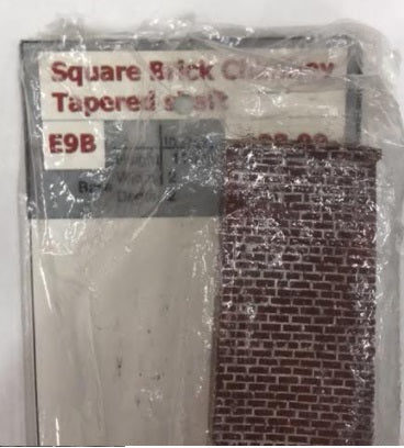 Westport Model Works E9B O Scale Square Brick Chimney Tapered Shaft