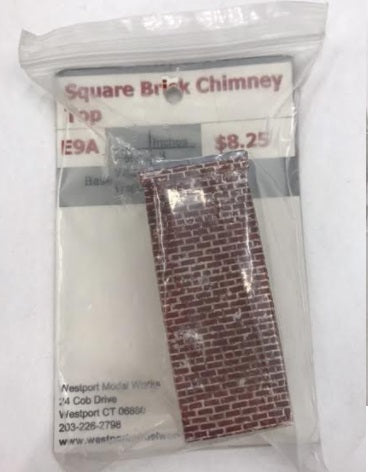 Westport Model Works E9A O Scale Square Brick Chimney Top