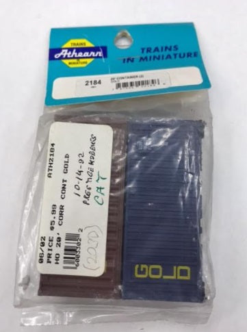 Athearn 2184 HO Gold 20' Container (Pack of 2)