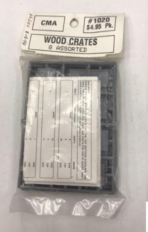 CMA 1020 HO Wood Crates 8 Assorted