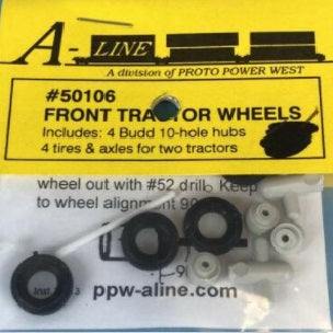 A-Line 50106 HO Front Tractor Wheels