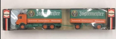 Herpa 811327 1:87 Jagermeister Truck With Tandem Trailer