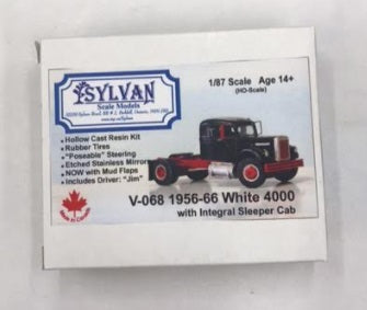 Sylvan Scale Models V-068 HO 1956-66 White 4000 Kit